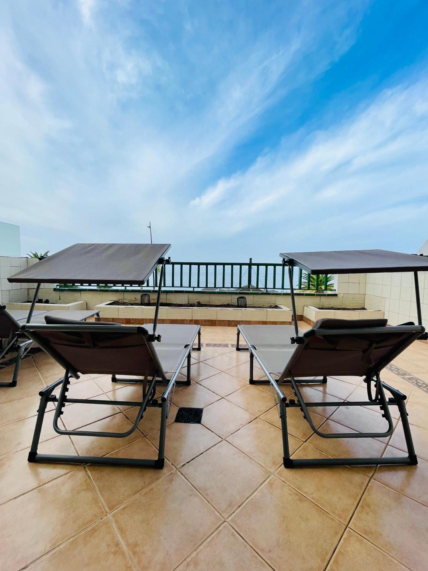 1St Line Sea View - Plaza Apartment Puerto de Santiago  Bagian luar foto