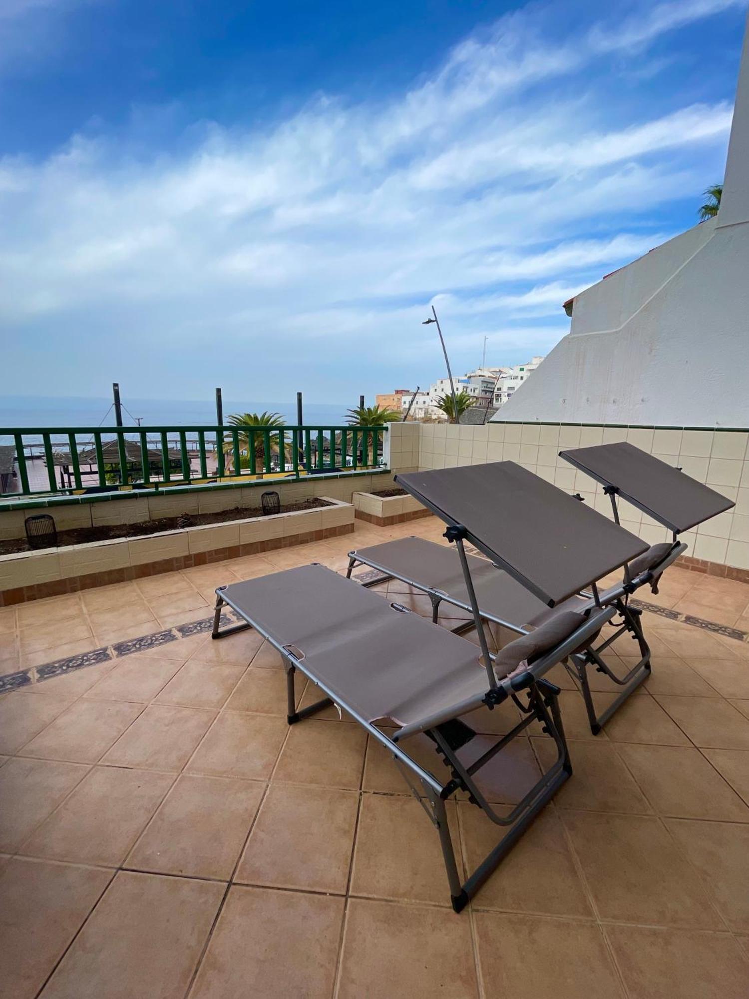 1St Line Sea View - Plaza Apartment Puerto de Santiago  Bagian luar foto